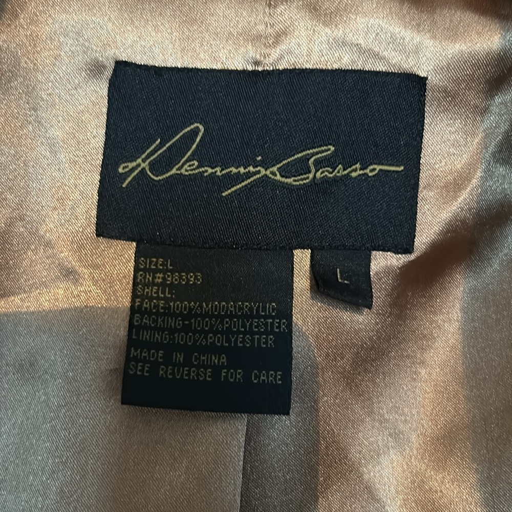 Dennis Basso New York Leopard Faux Fur Long Coat - Picture 11 of 11